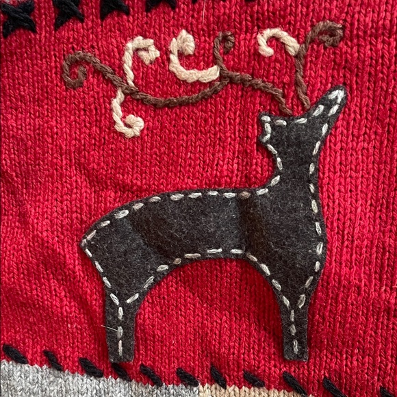 Vintage Wool Christmas NORTHERN REFLECTIONS Knit Sweater Cottage Coastal Whimsi - Picture 6 of 12